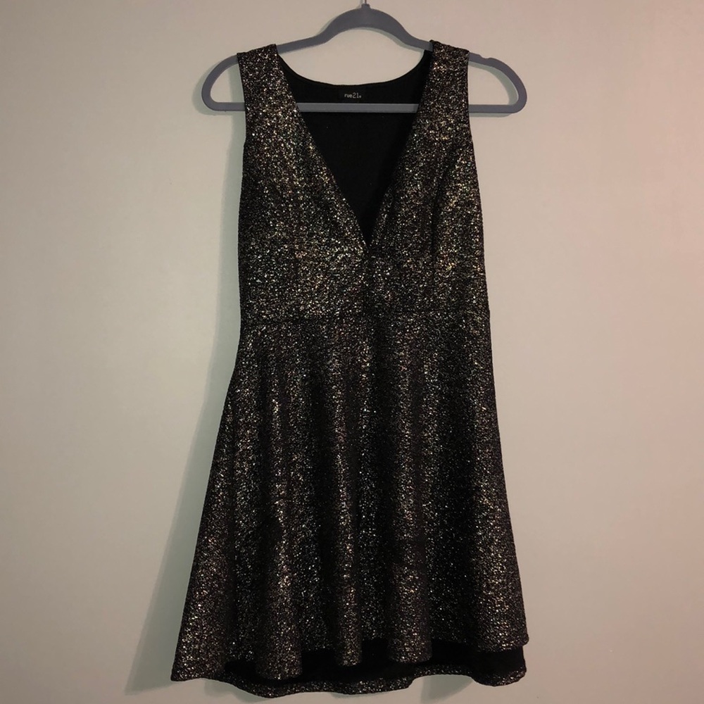 Plunge-neck Dress